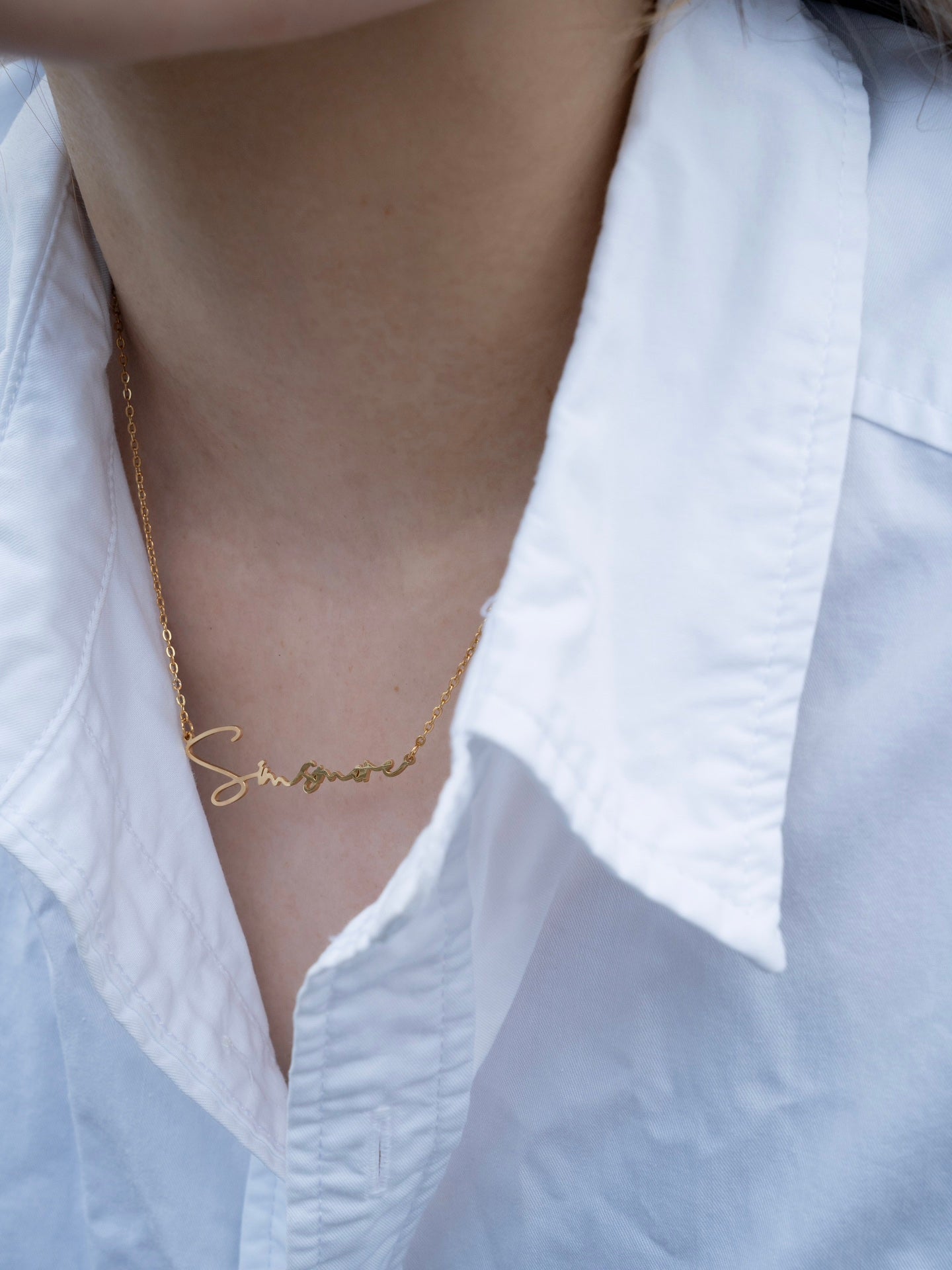 Personalized Name Necklace - 18K Gold or Silver