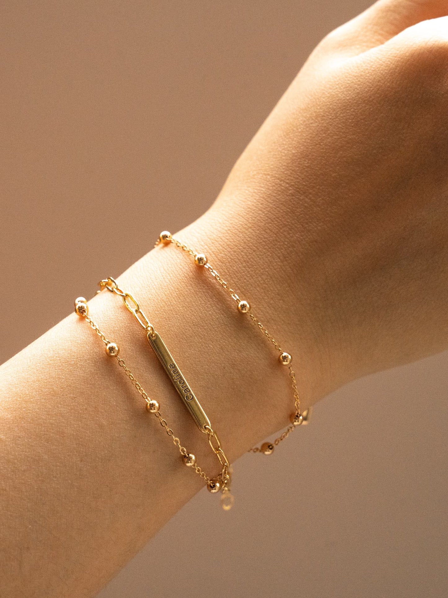 Personalized Name Bracelet – 18K Gold Finish on 925 Sterling Silver