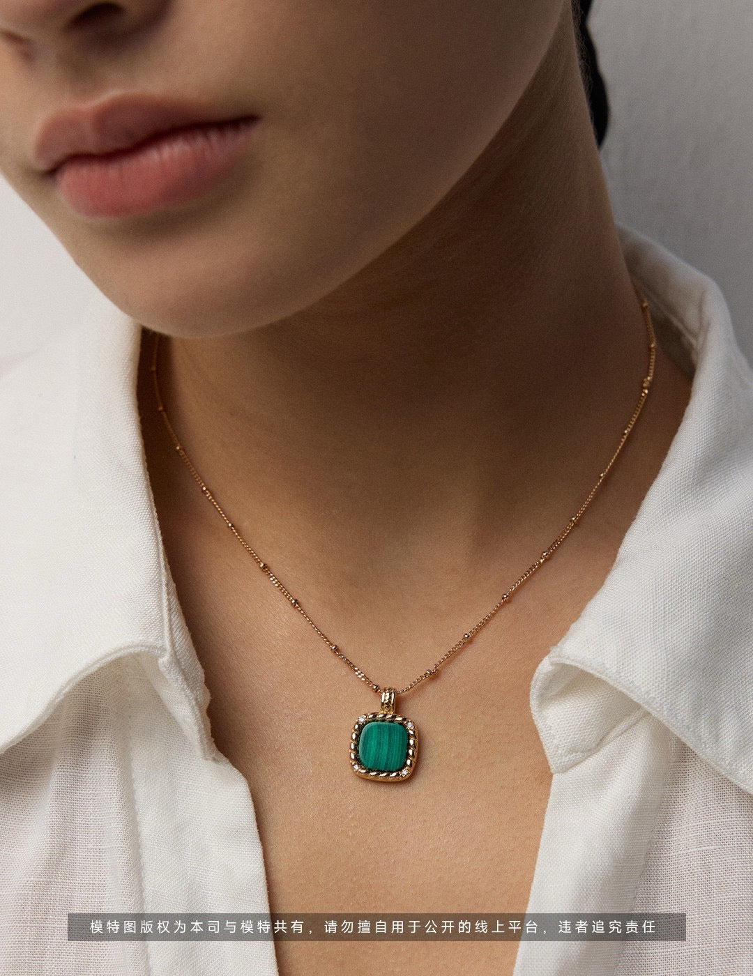 Vintage Gold Malachite & Zircon Pendant Earrings
