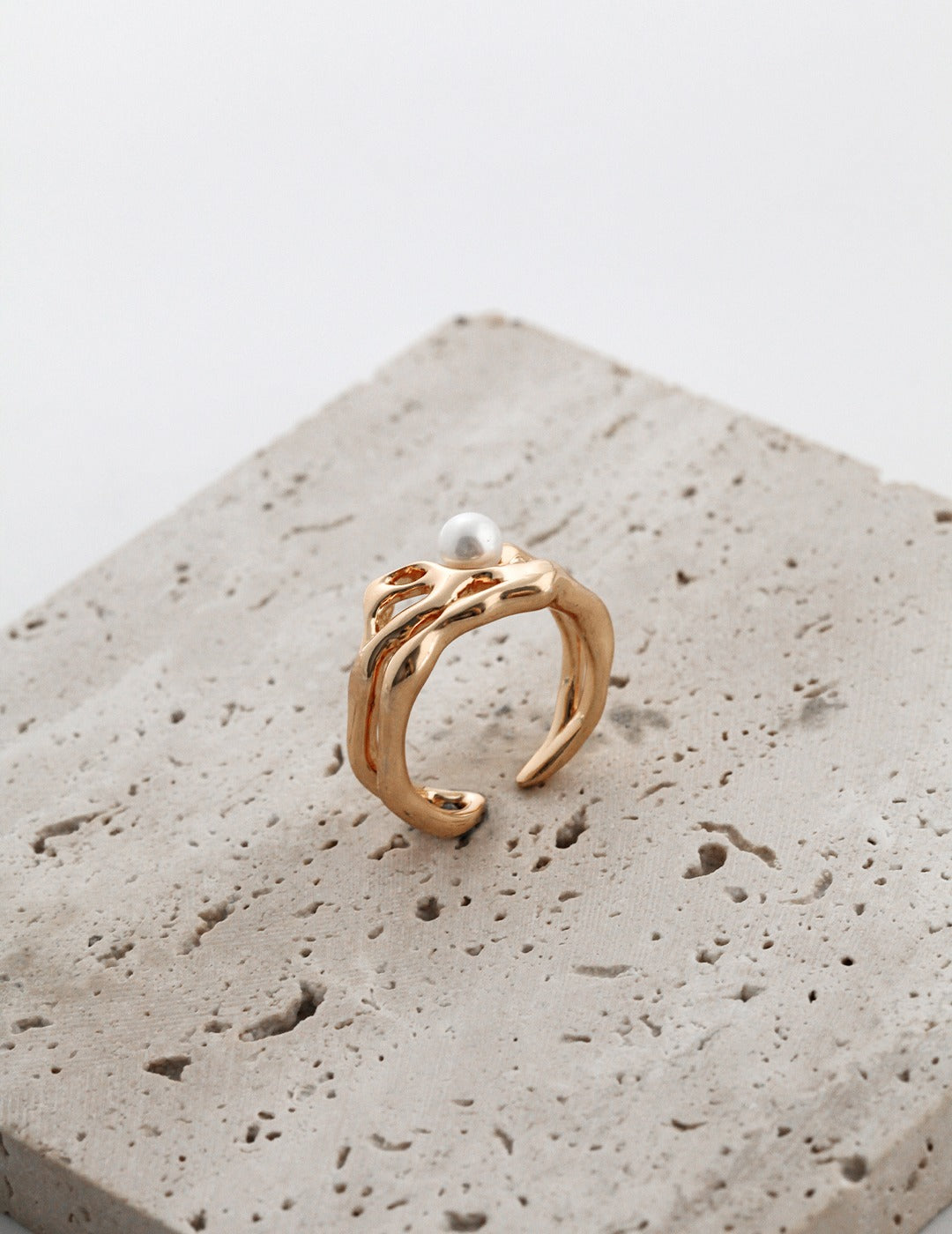 Instructive Pearl Ring - Adjustable