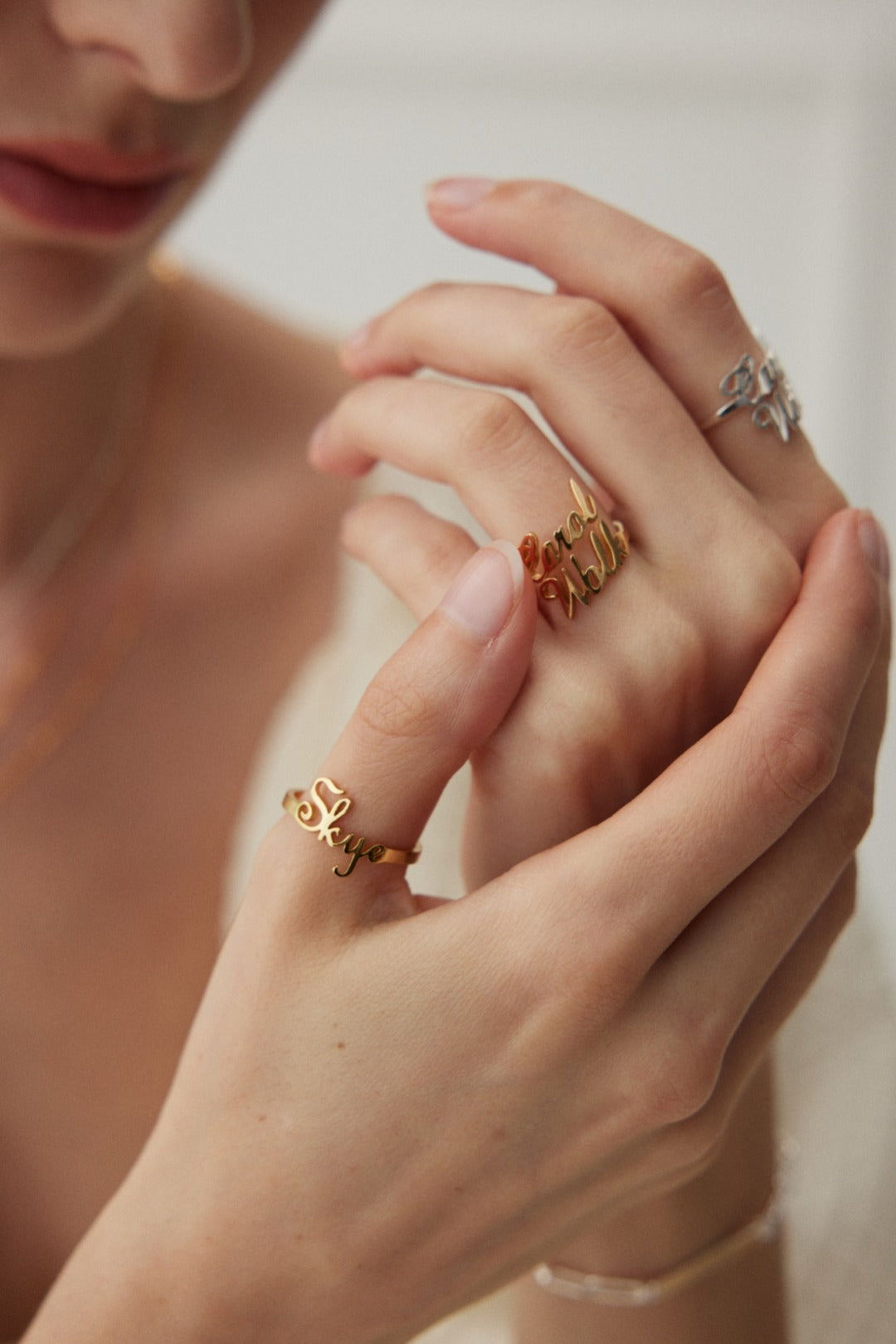 Personalized Name Ring - Single Layer / Double Layer