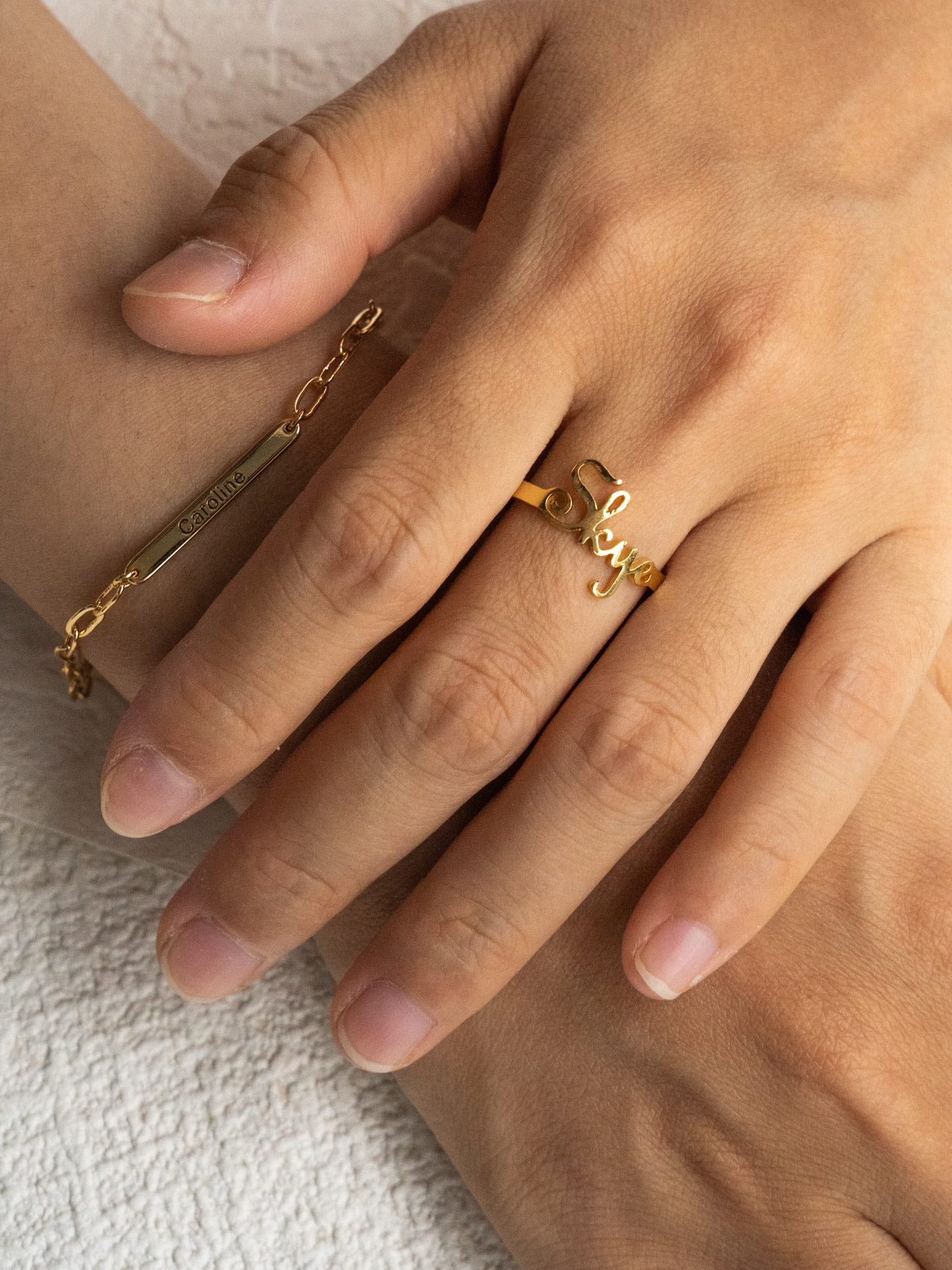 Personalized Name Ring - Single Layer / Double Layer