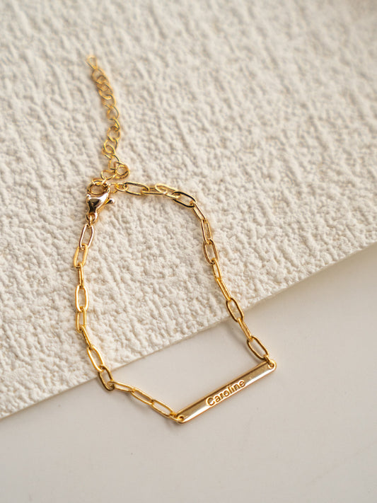 Personalized Name Bracelet – 18K Gold Finish on 925 Sterling Silver