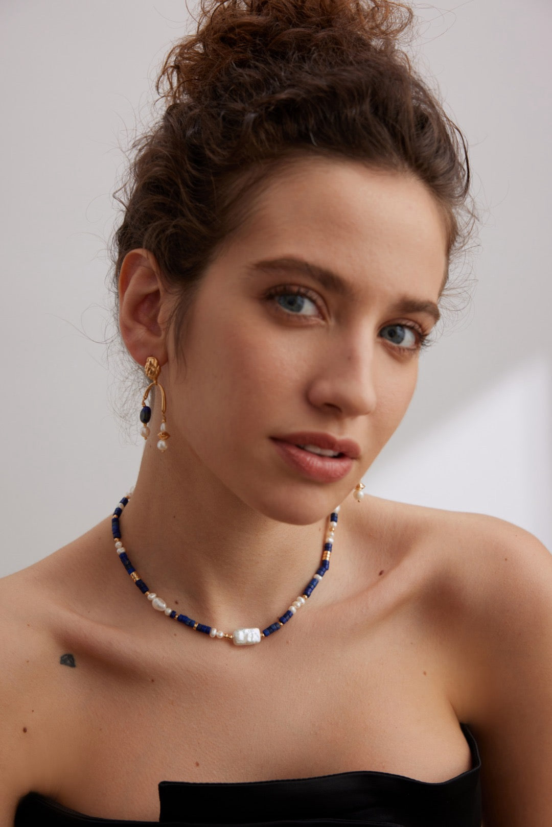 Lapis Lazuli & Freshwater Pearls Earrings