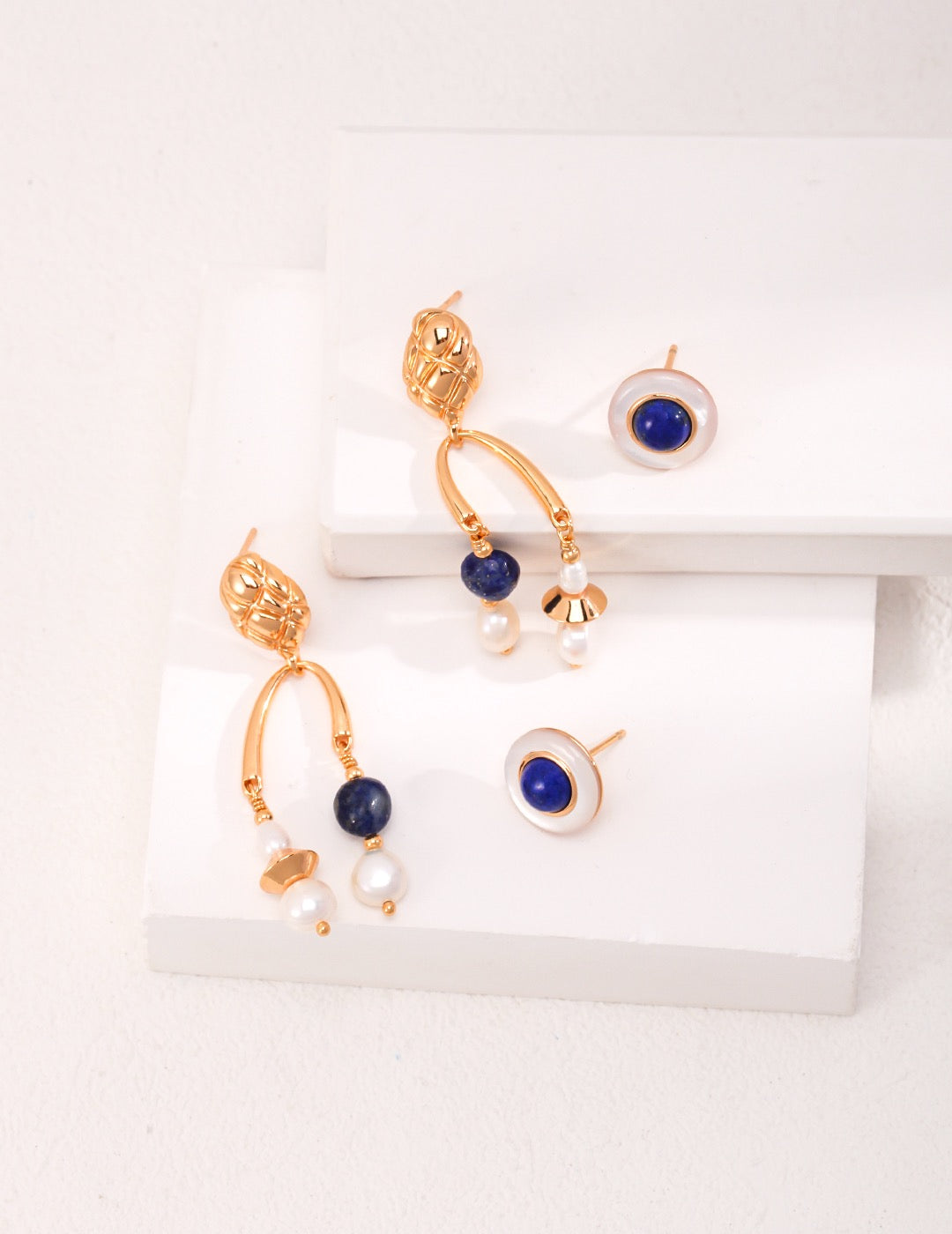 Lapis Lazuli & Freshwater Pearls Earrings