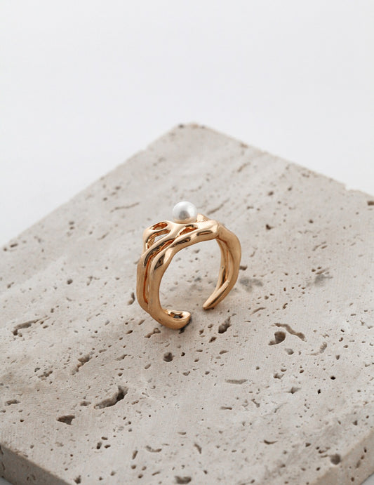 Instructive Pearl Ring - Adjustable