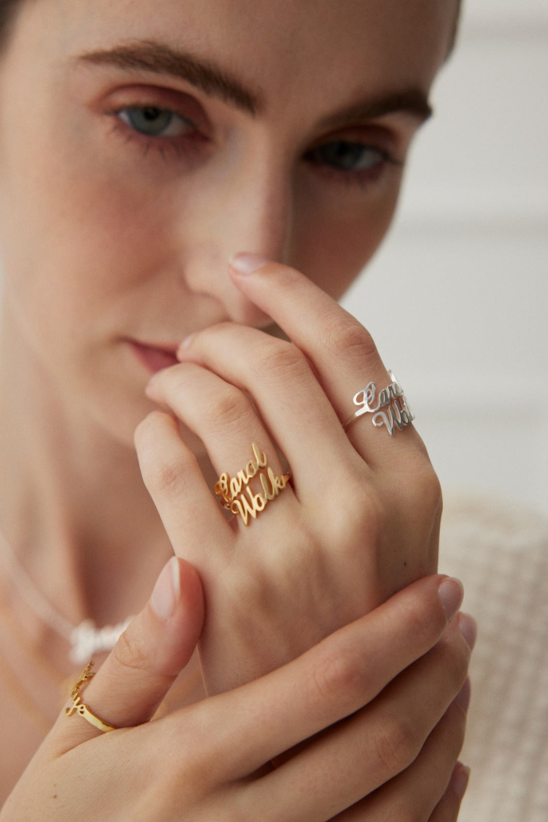 Personalized Name Ring - Single Layer / Double Layer